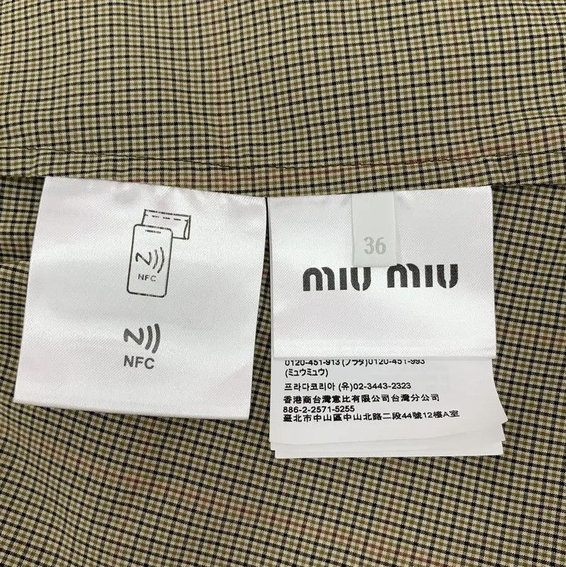 Miu Miu Miu Miu Women's Brown Cotton Jacket 0089 Size XS / US 0-2 / IT 36-38 - 6 Thumbnail