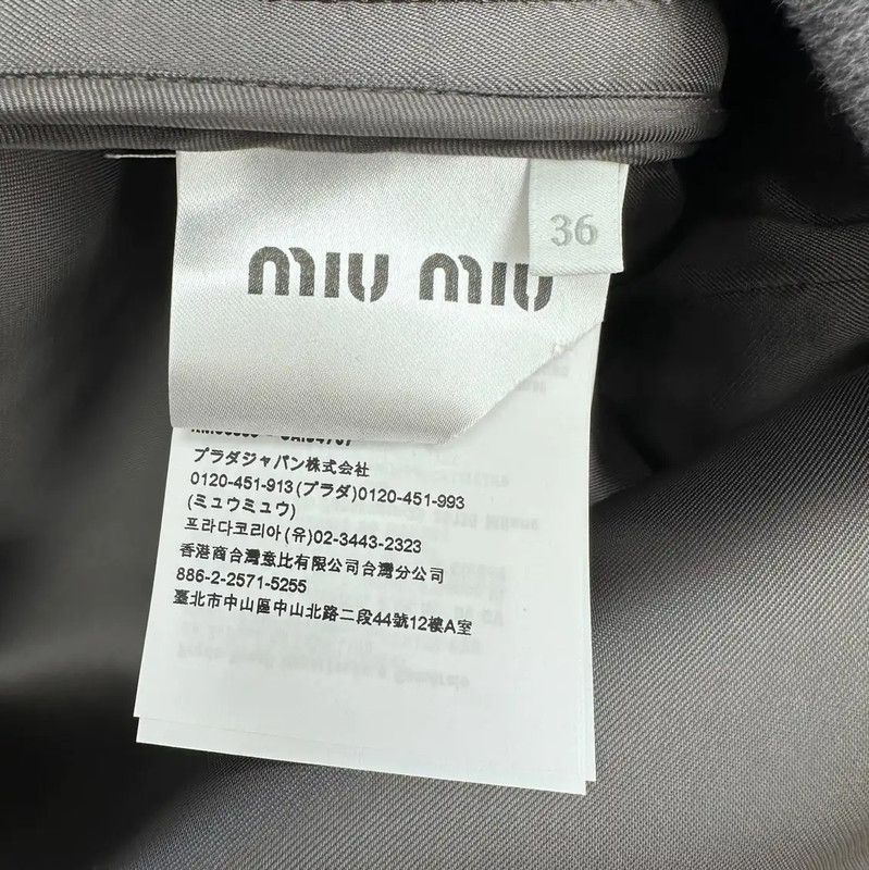 Miu Miu Miu Miu Gray Women's Jacket Size L 0089 Size L / US 10 / IT 46 - 6 Thumbnail