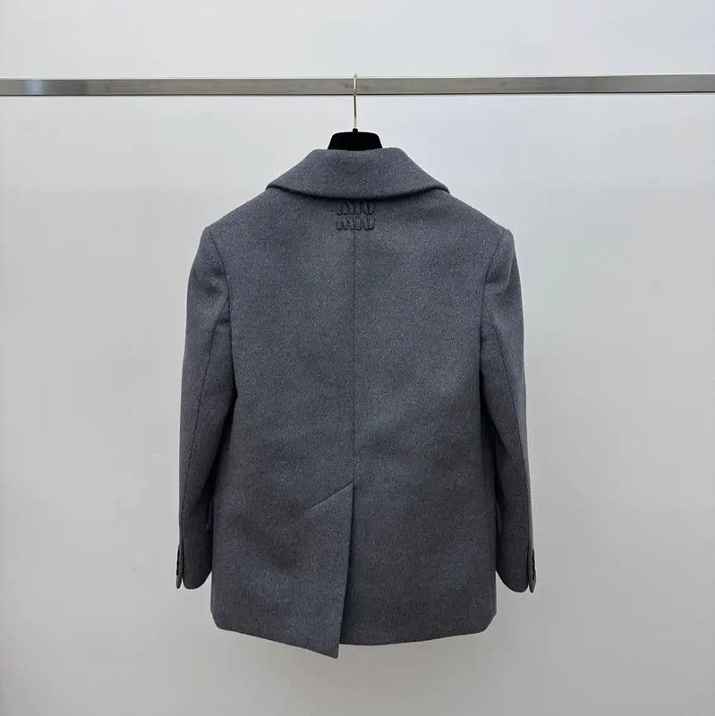 Miu Miu Miu Miu Gray Women's Jacket Size L 0089 Size L / US 10 / IT 46 - 2 Thumbnail