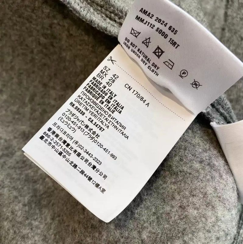 Miu Miu Miu Miu Gray Wool Women's Coat 0089 Size ONE SIZE - 5 Thumbnail