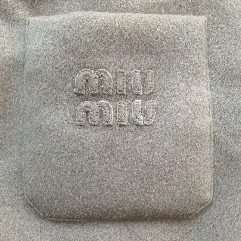 Miu Miu Miu Miu Women's Khaki Wool Down Jacket 0089 Size M / US 6-8 / IT 42-44 - 5 Thumbnail