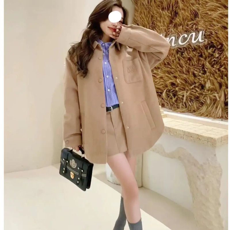 Miu Miu Miu Miu Women's Khaki Wool Down Jacket 0089 Size M / US 6-8 / IT 42-44 - 9 Thumbnail