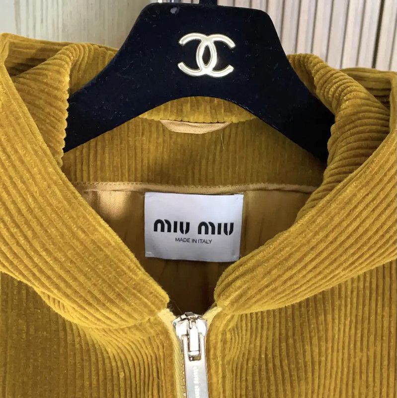 Miu Miu Miu Miu Mustard Yellow Cotton Jacket 0089 Size M / US 6-8 / IT 42-44 - 8 Thumbnail