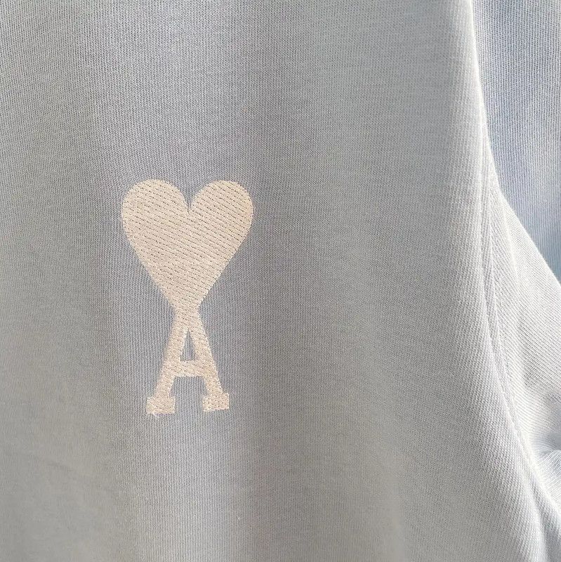 AMI AMI Summer Blue Cotton Graphic T-Shirt 0089 Size M / US 6-8 / IT 42-44 - 5 Thumbnail