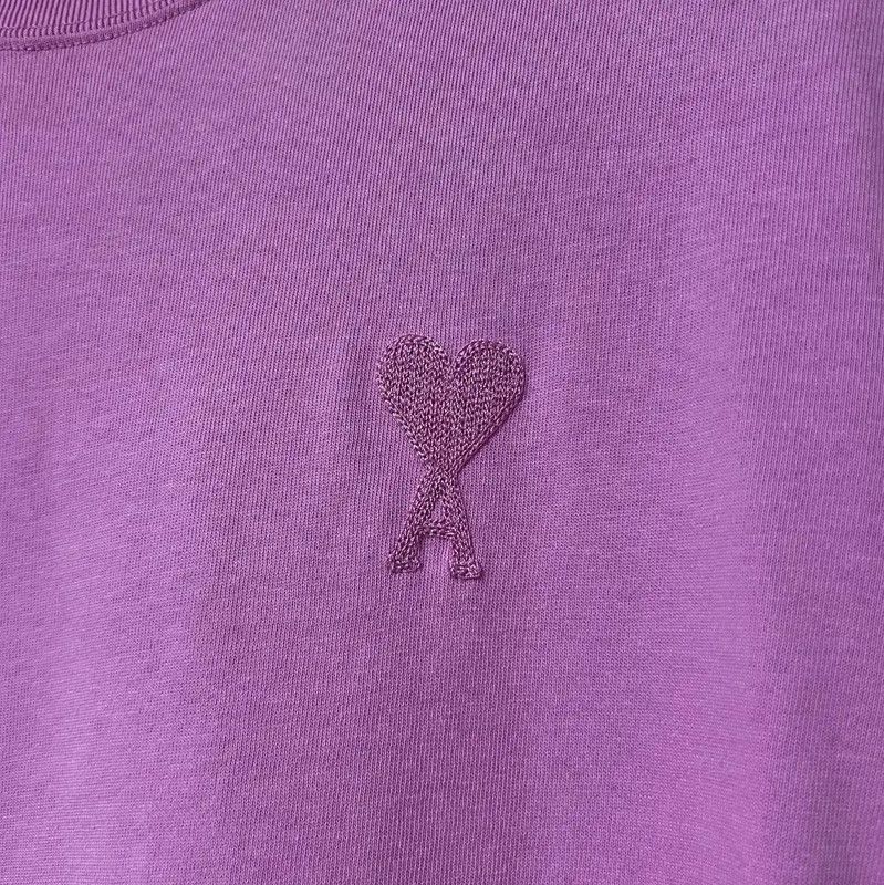 AMI AMI Pink Cotton Women's T-shirt 0089 Size S / US 4 / IT 40 - 5 Thumbnail