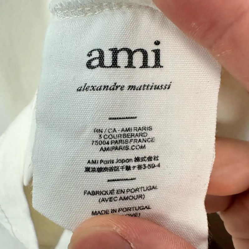 AMI AMI White Cotton Women's T-shirt with Paris Print 0089 Size L / US 10 / IT 46 - 5 Thumbnail