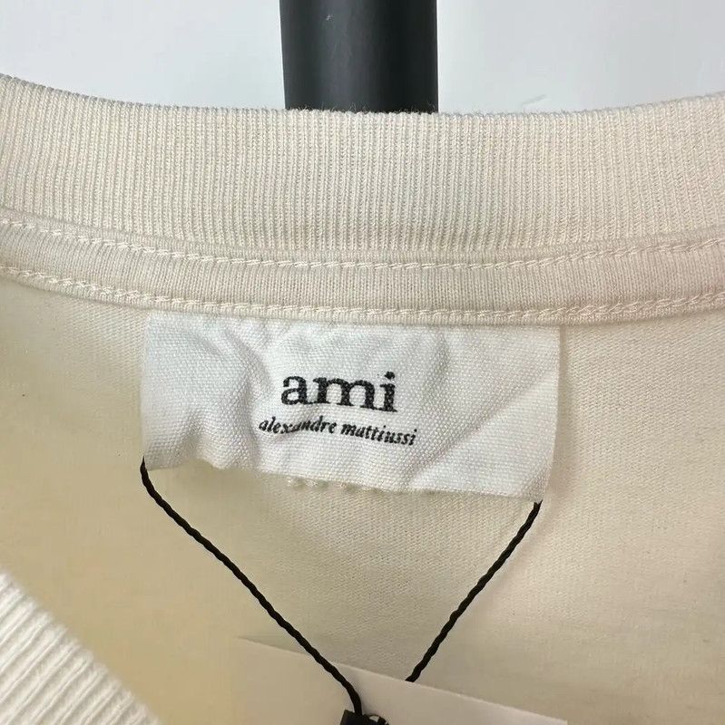 AMI AMI White Cotton Women's T-shirt with Paris Print 0089 Size L / US 10 / IT 46 - 3 Thumbnail
