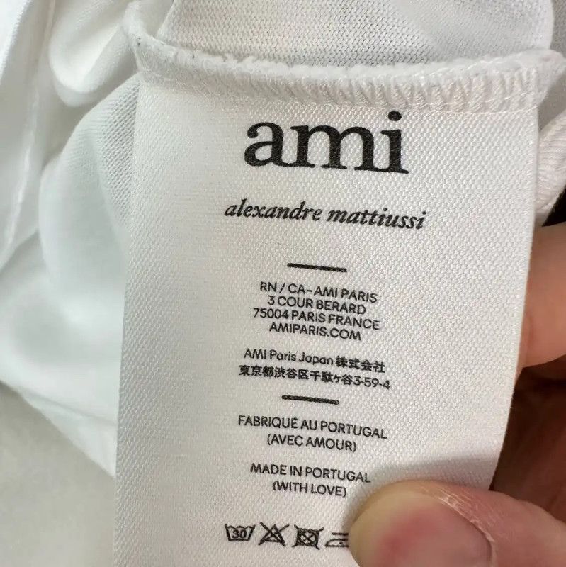 AMI AMI White Cotton Women’s T-Shirt with Paris Graphic 0089 Size S / US 4 / IT 40 - 4 Thumbnail