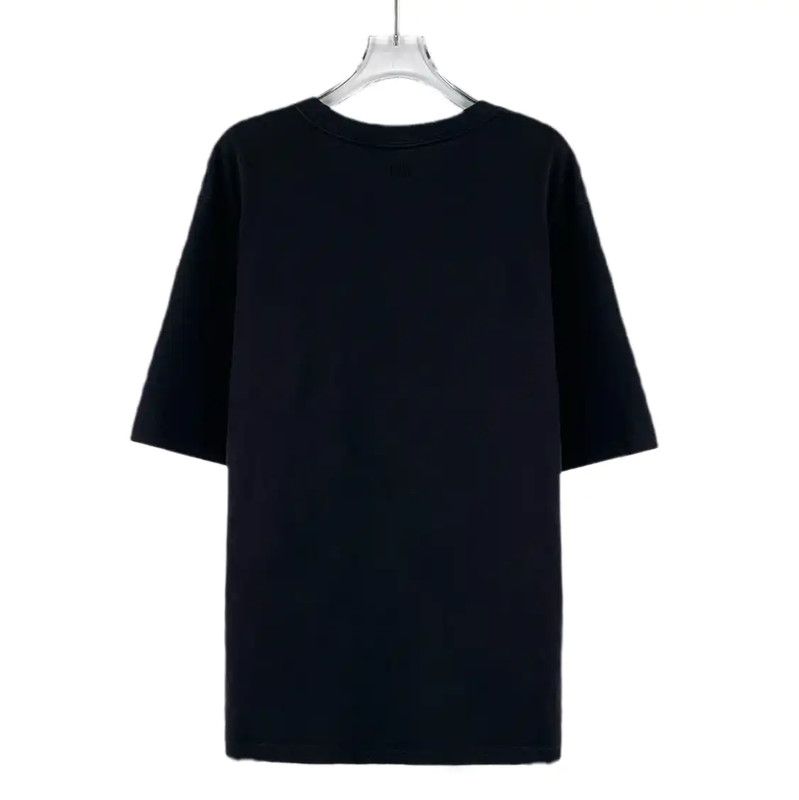 AMI AMI Black Cotton T-Shirt for Women 0089 Size M / US 6-8 / IT 42-44 - 2 Thumbnail