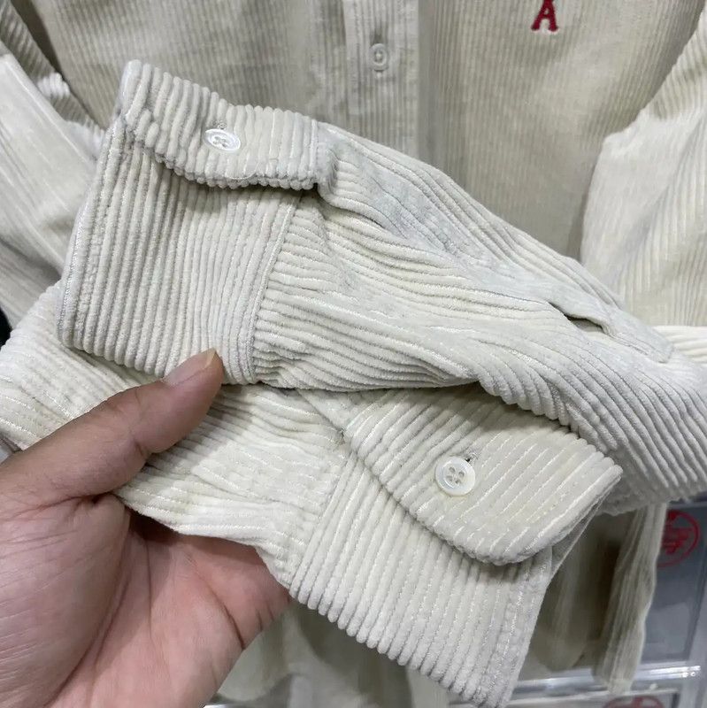 AMI AMI Light Yellow Cotton Women's Shirt 0089 Size XS / US 0-2 / IT 36-38 - 8 Thumbnail