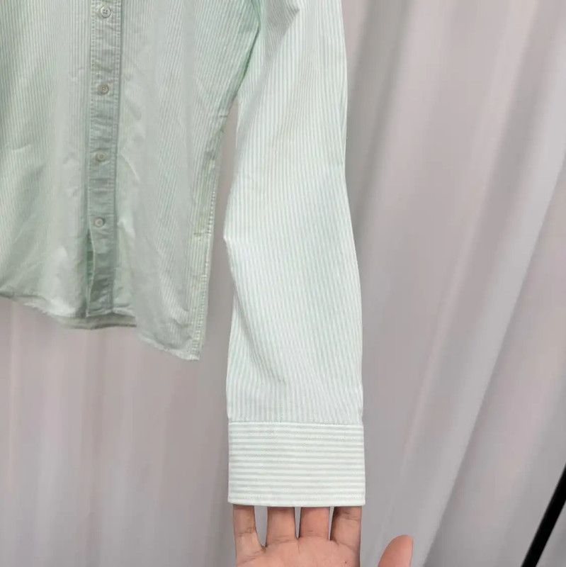 AMI AMI Light Green Long Sleeve Embroidered Shirt 0089 Size L / US 10 / IT 46 - 4 Thumbnail