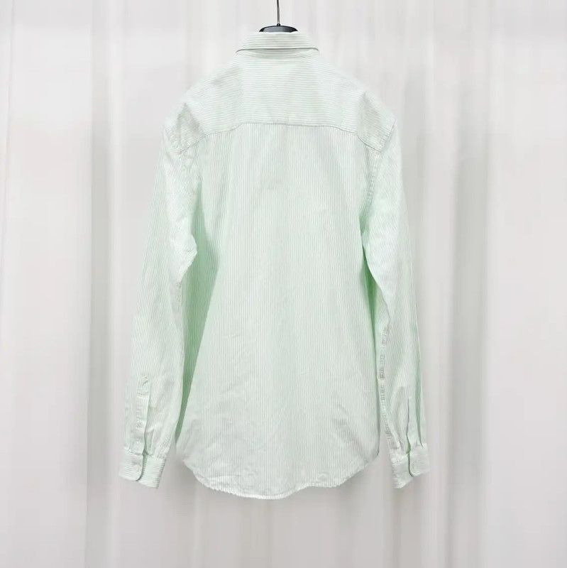 AMI AMI Light Green Long Sleeve Embroidered Shirt 0089 Size L / US 10 / IT 46 - 2 Thumbnail