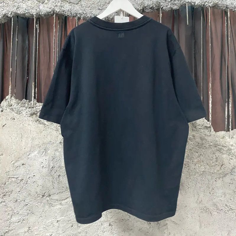 AMI AMI Black Cotton Short-Sleeve T-Shirt 0089 Size L / US 10 / IT 46 - 2 Thumbnail