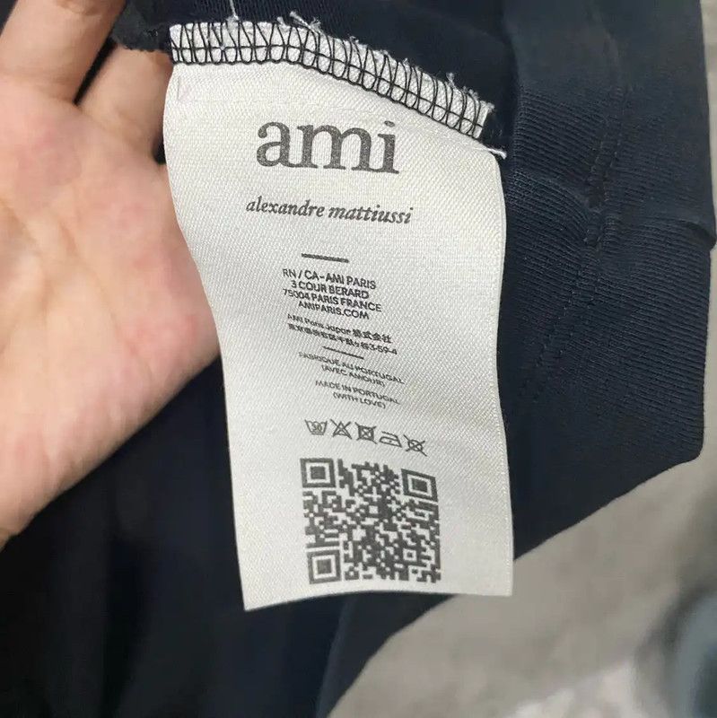 AMI AMI Black Cotton Short-Sleeve T-Shirt 0089 Size L / US 10 / IT 46 - 7 Thumbnail