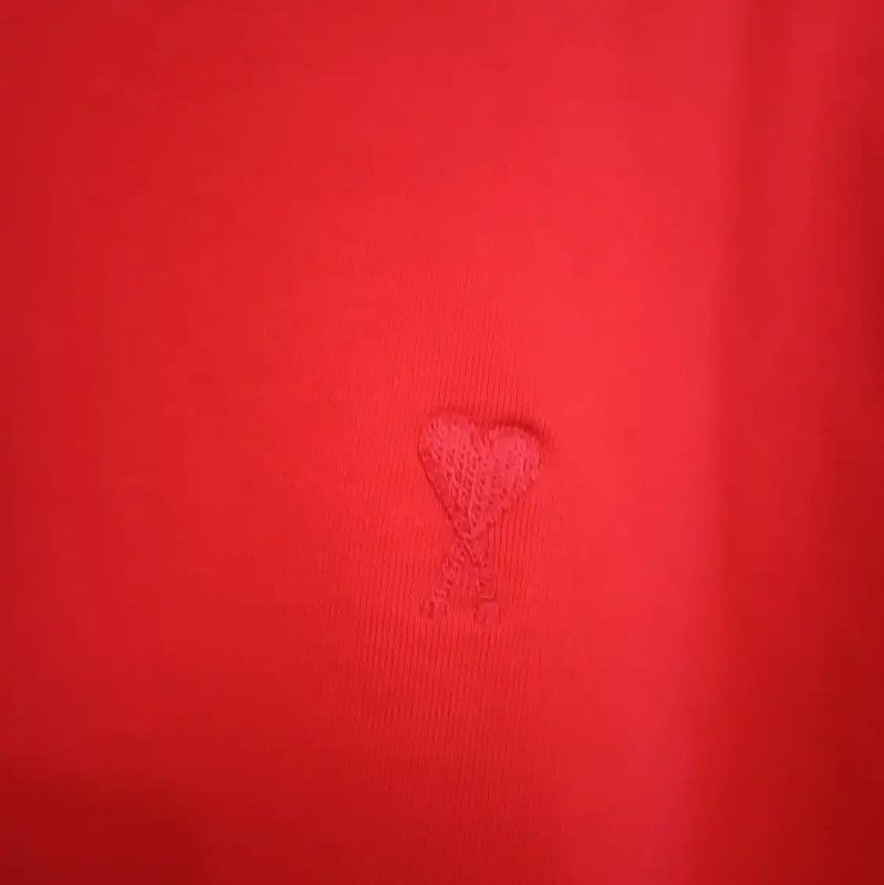 AMI AMI Women's Red Sweatshirt in Size M 0089 Size M / US 6-8 / IT 42-44 - 2 Thumbnail