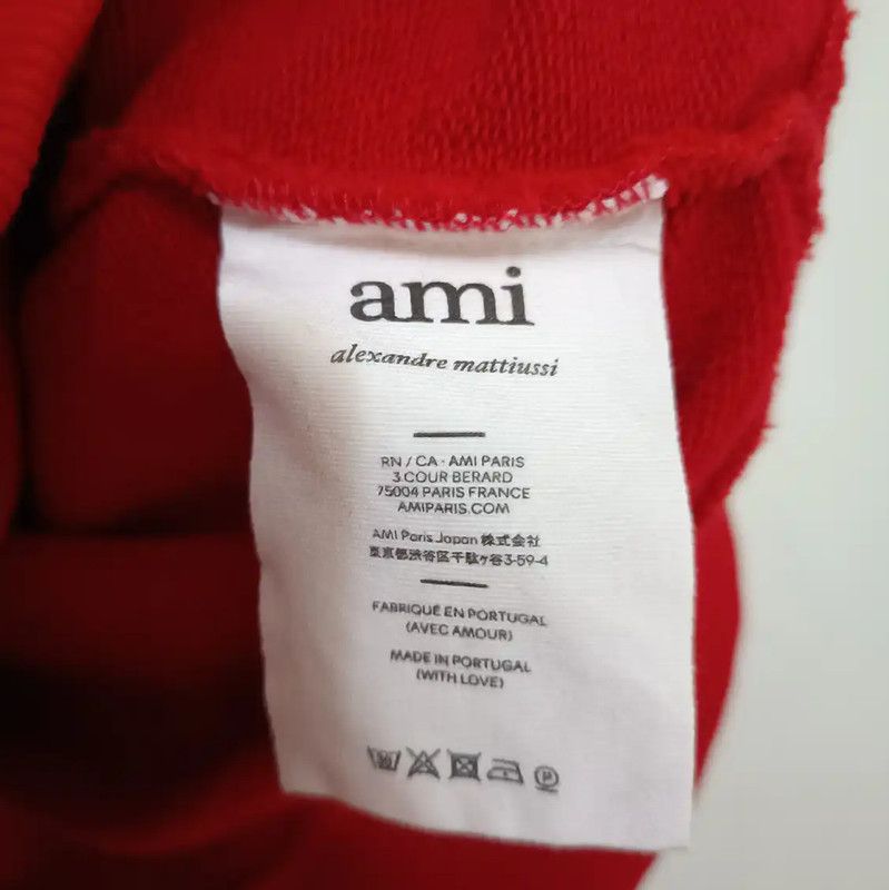 AMI AMI Women's Red Sweatshirt in Size M 0089 Size M / US 6-8 / IT 42-44 - 5 Thumbnail