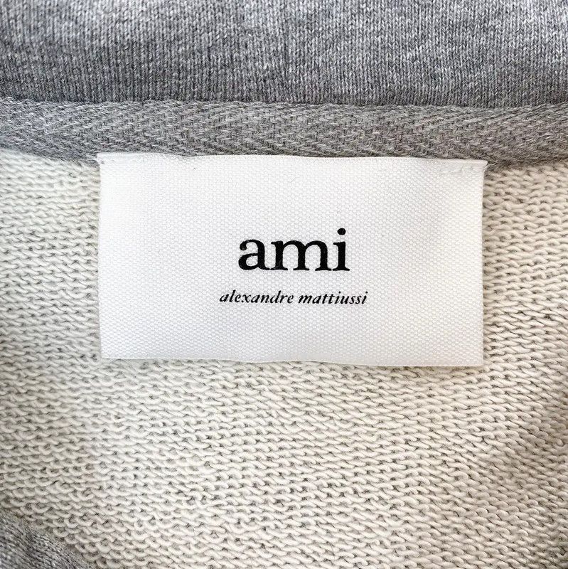 AMI AMI Gray Cotton Long Sleeve Hoodie 0089 Size XS / US 0-2 / IT 36-38 - 7 Thumbnail
