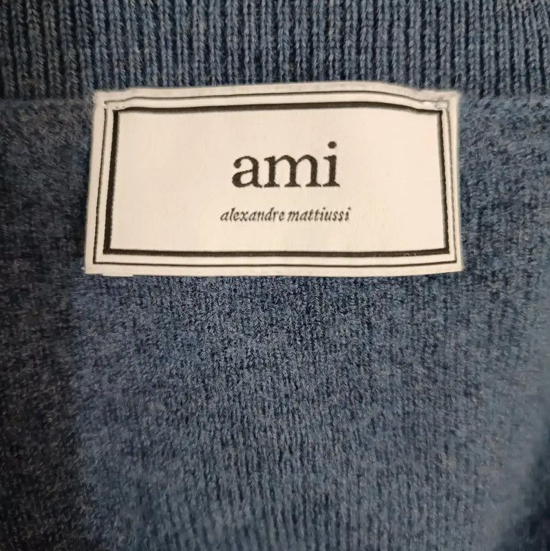 AMI AMI Blue Women's Cardigan Sweater 0089 Size M / US 6-8 / IT 42-44 - 6 Thumbnail