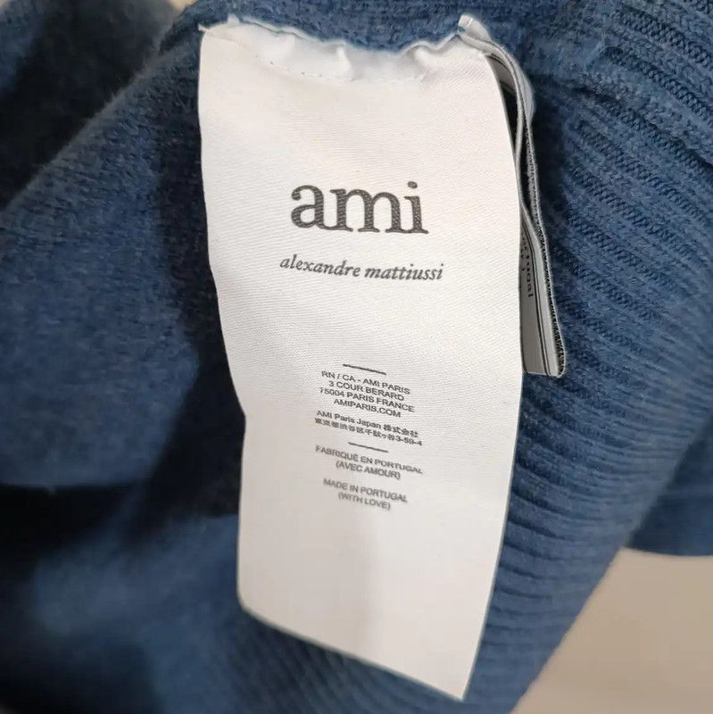 AMI AMI Blue Women's Cardigan Sweater 0089 Size M / US 6-8 / IT 42-44 - 5 Thumbnail