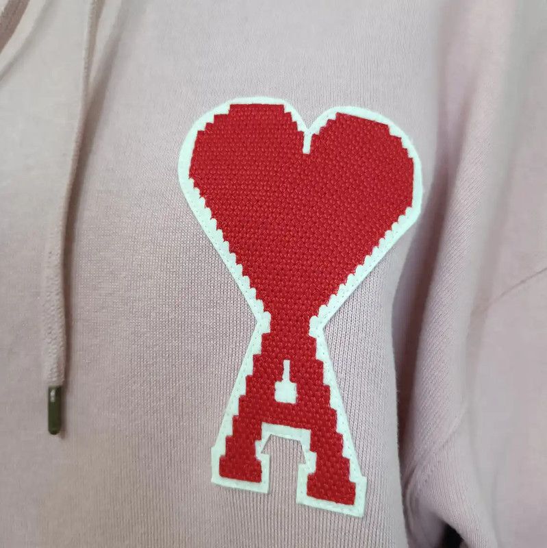 AMI AMI Pink Cotton Women's Hoodie 0089 Size XL / US 12-14 / IT 48-50 - 2 Thumbnail