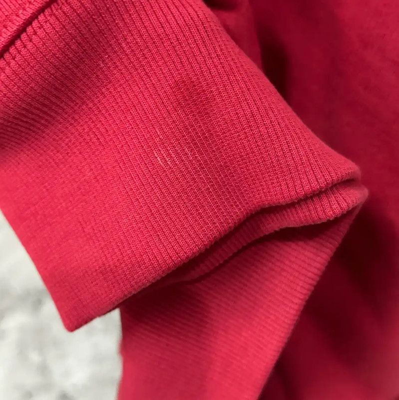 AMI AMI Red Cotton Long Sleeve Hoodie 0089 Size L / US 10 / IT 46 - 5 Thumbnail