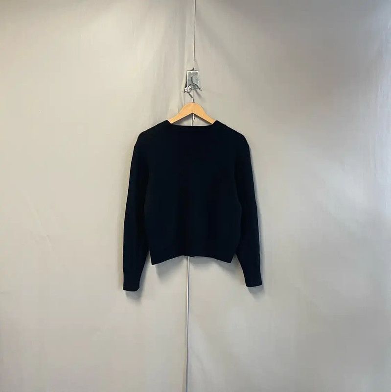 AMI AMI Black Women's Cardigan with Red Detail 0089 Size S / US 4 / IT 40 - 2 Thumbnail