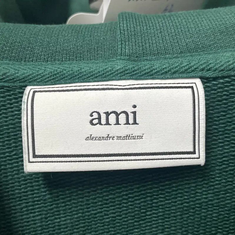 AMI AMI Long Sleeve Hoodie in Green 0089 Size L / US 10 / IT 46 - 6 Thumbnail
