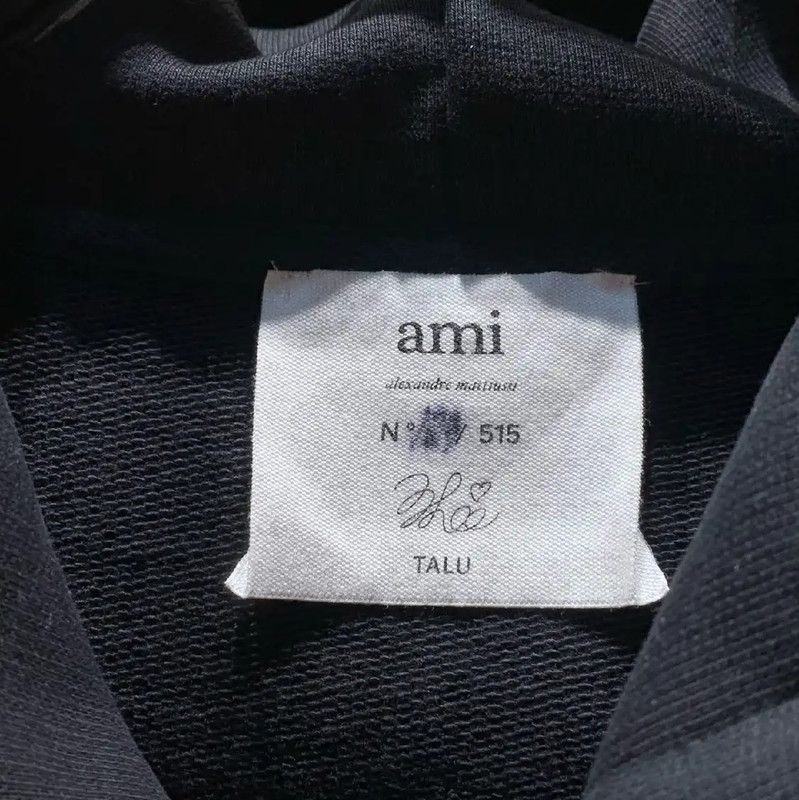 AMI AMI Black Cotton Women's Hoodie 0089 Size L / US 10 / IT 46 - 3 Thumbnail