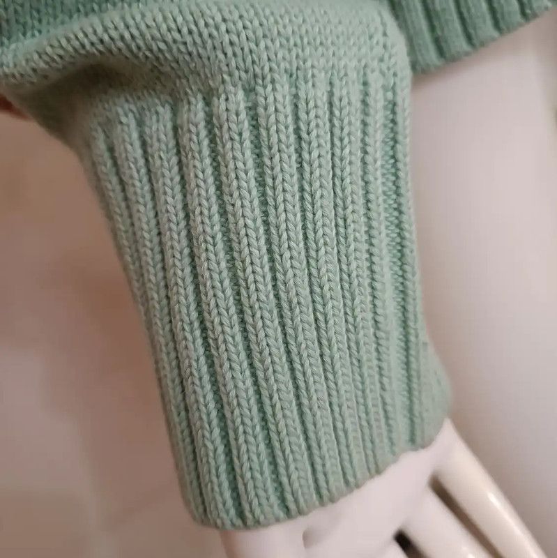 AMI AMI Green Cotton Women's Cardigan 0089 Size M / US 6-8 / IT 42-44 - 4 Thumbnail