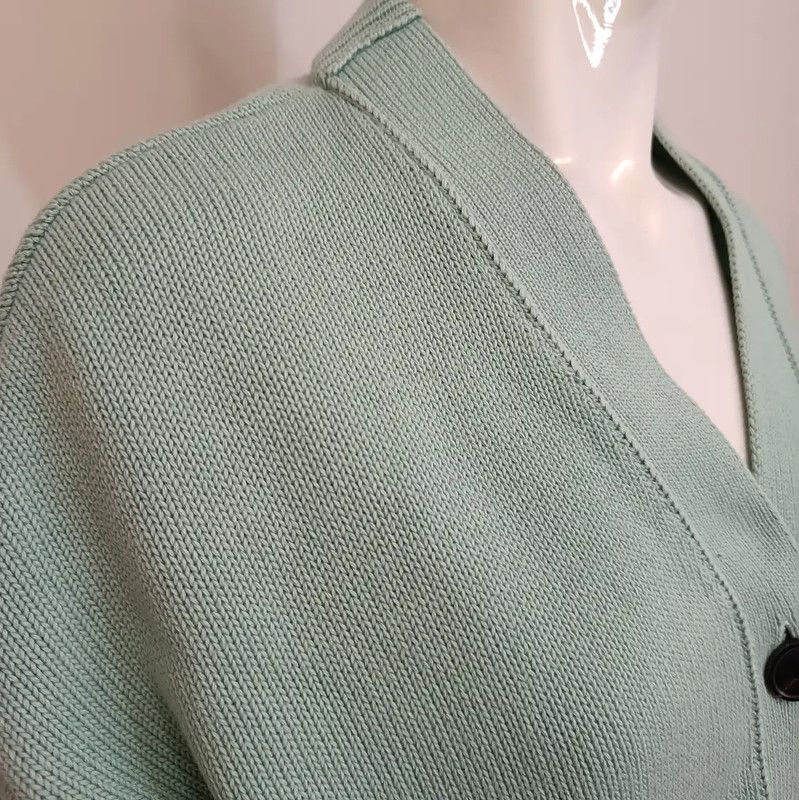 AMI AMI Green Cotton Women's Cardigan 0089 Size M / US 6-8 / IT 42-44 - 9 Thumbnail