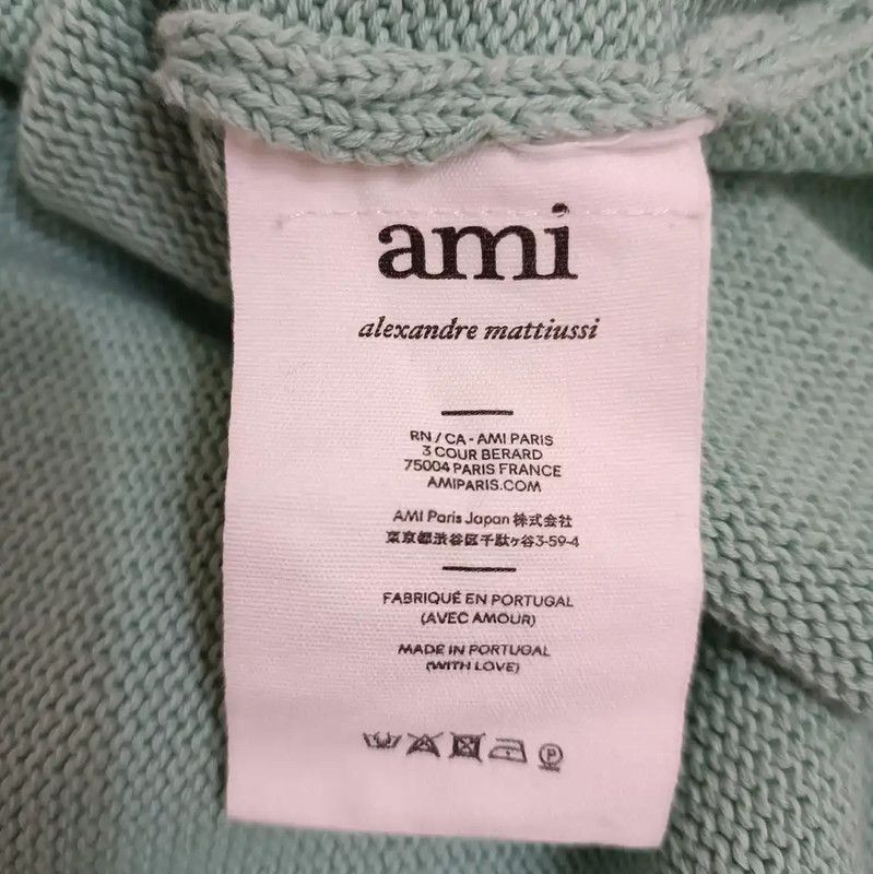AMI AMI Green Cotton Women's Cardigan 0089 Size M / US 6-8 / IT 42-44 - 7 Thumbnail