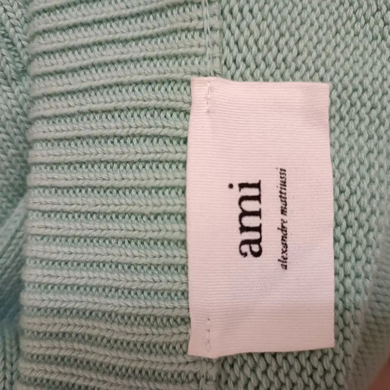 AMI AMI Green Cotton Women's Cardigan 0089 Size M / US 6-8 / IT 42-44 - 6 Thumbnail