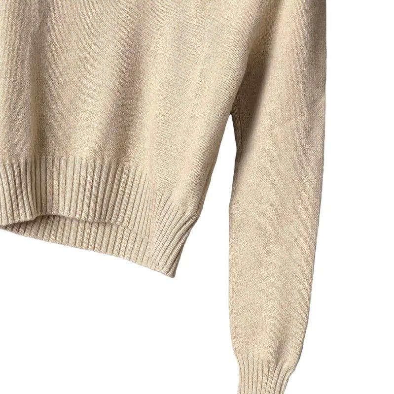 AMI AMI Brown Cashmere Cropped Sweater for Women 0089 Size S / US 4 / IT 40 - 4 Thumbnail