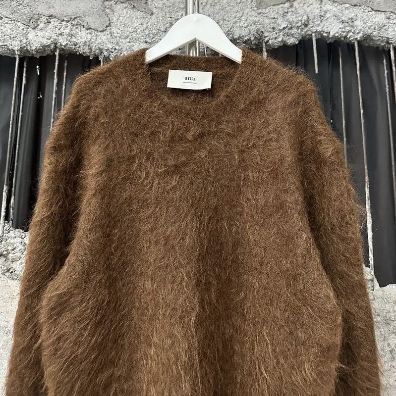 AMI AMI Brown Long Sleeve Pullover Sweater 0089 Size L / US 10 / IT 46 - 3 Thumbnail