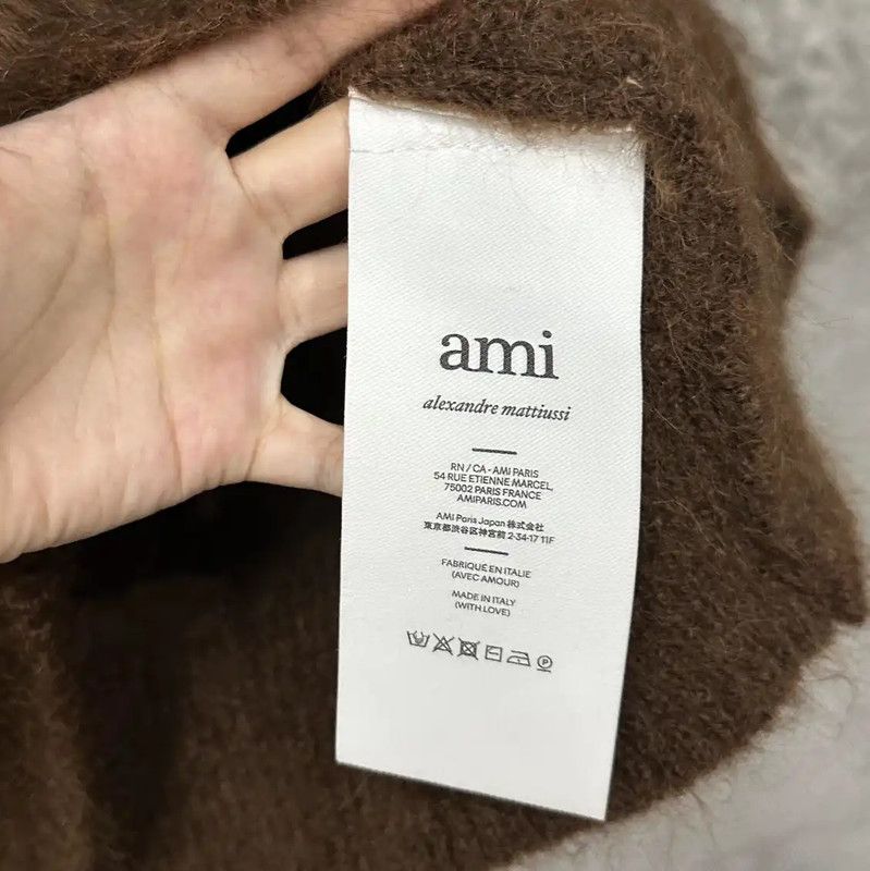 AMI AMI Brown Long Sleeve Pullover Sweater 0089 Size L / US 10 / IT 46 - 6 Thumbnail