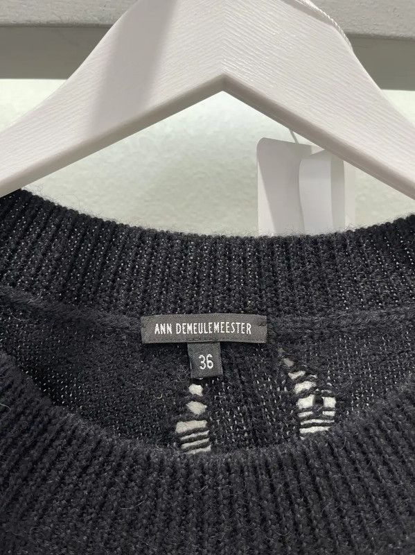 Ann Demeulemeester Ann Demeulemeester Black Wool Pullover Sweater 0089 Size ONE SIZE - 4 Thumbnail