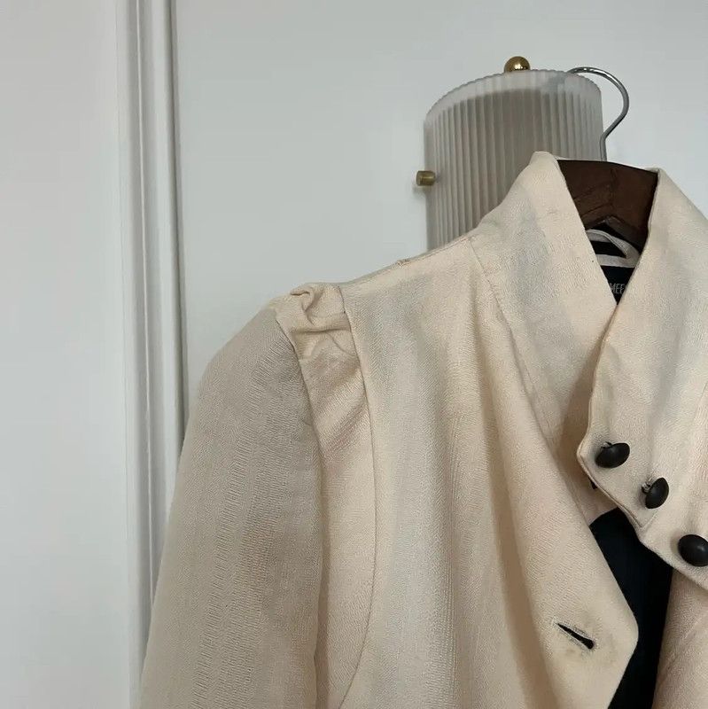 Ann Demeulemeester Ann Demeulemeester White Women's Cotton Jacket 0089 Size L / US 10 / IT 46 - 8 Thumbnail