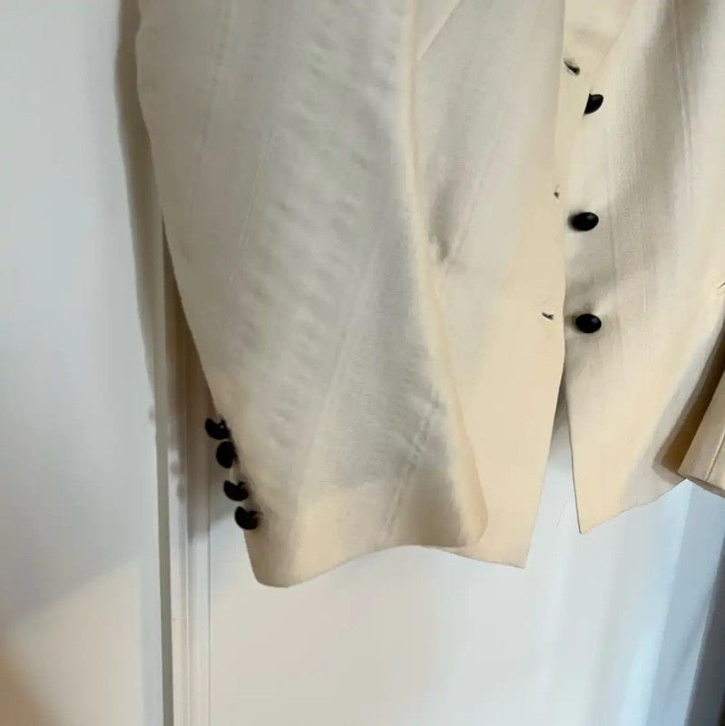 Ann Demeulemeester Ann Demeulemeester White Women's Cotton Jacket 0089 Size L / US 10 / IT 46 - 9 Thumbnail