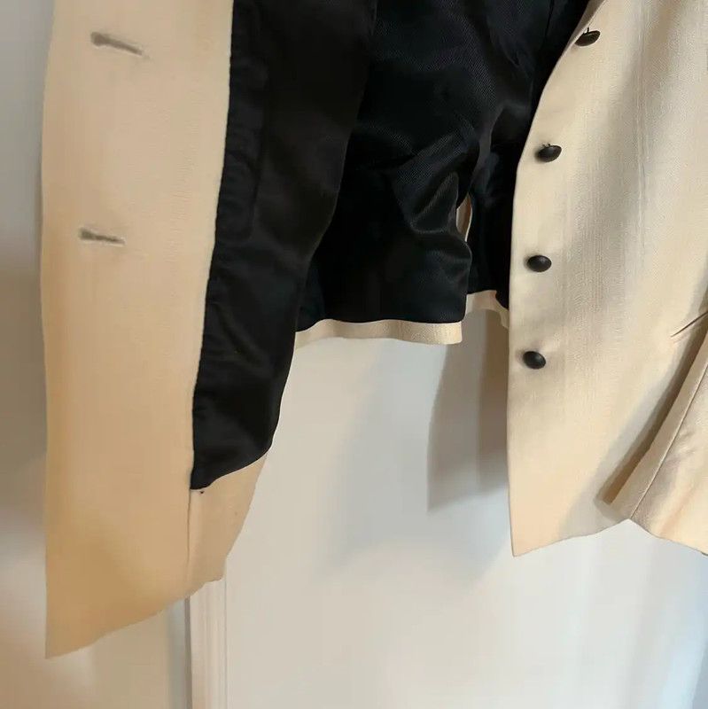 Ann Demeulemeester Ann Demeulemeester White Women's Cotton Jacket 0089 Size L / US 10 / IT 46 - 2 Thumbnail