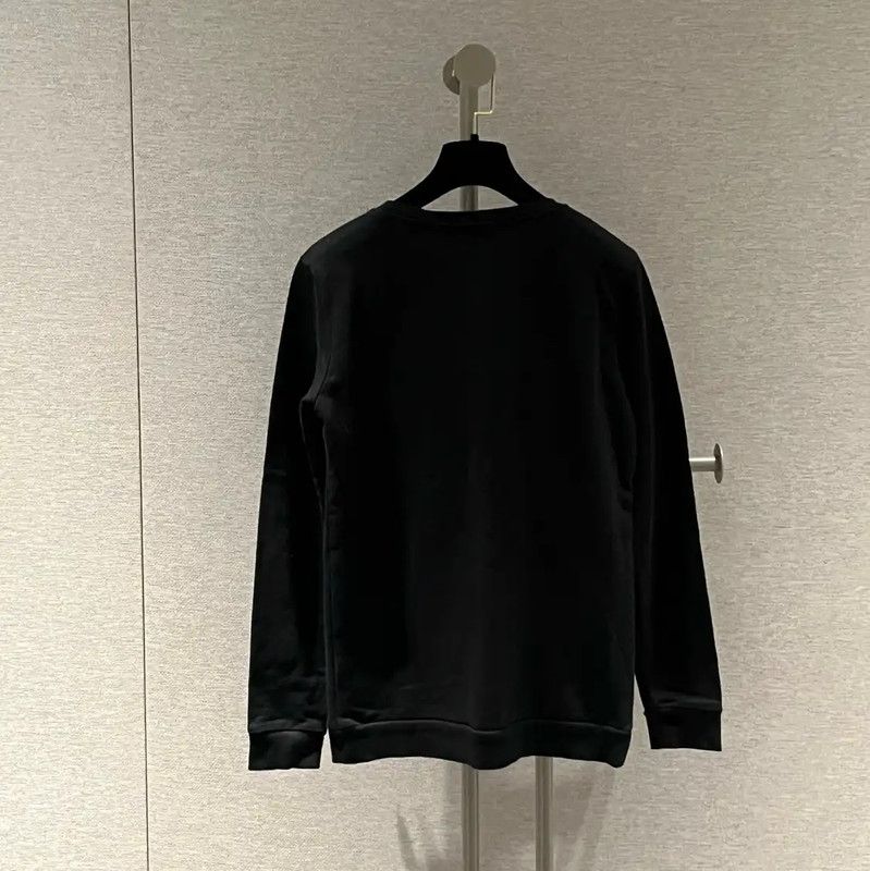 Balmain Balmain Black Cotton Printed Long Sleeve Tee 0089 Size M / US 6-8 / IT 42-44 - 2 Thumbnail