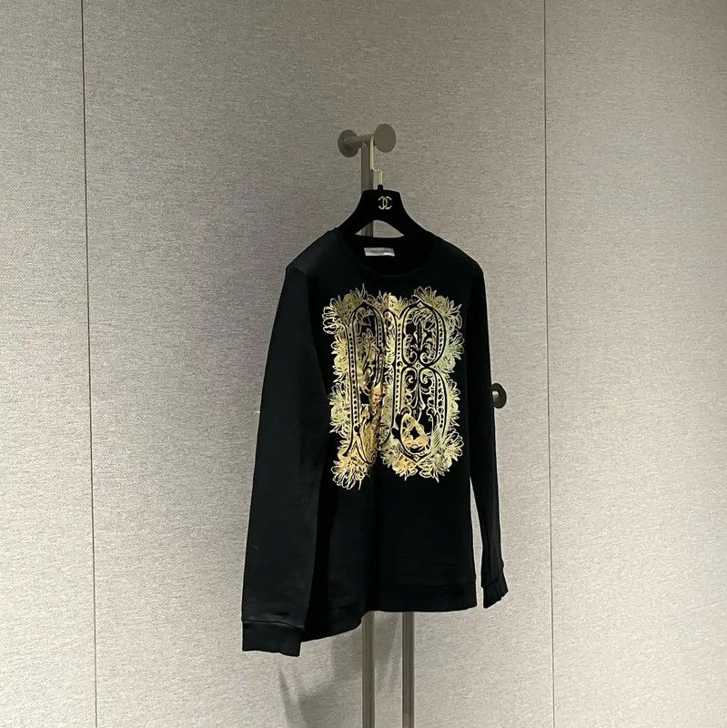 Balmain Balmain Black Cotton Printed Long Sleeve Tee 0089 Size M / US 6-8 / IT 42-44 - 3 Thumbnail