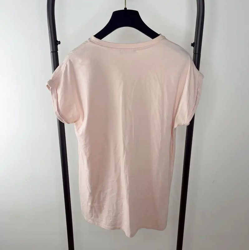 Balmain Balmain Pink Cotton T-Shirt for Women 0089 Size XS / US 0-2 / IT 36-38 - 2 Thumbnail
