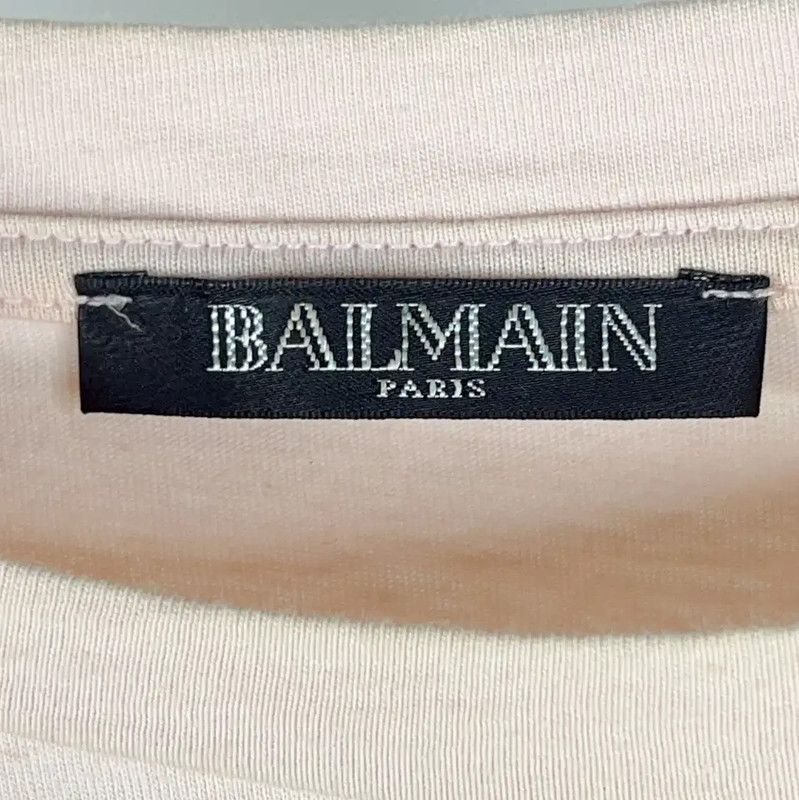 Balmain Balmain Pink Cotton T-Shirt for Women 0089 Size XS / US 0-2 / IT 36-38 - 4 Thumbnail