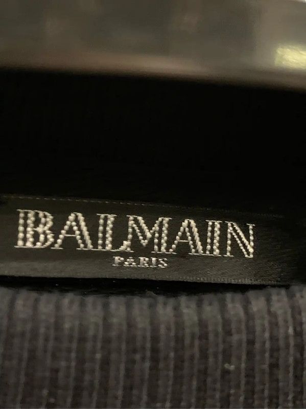 Balmain Balmain Black Wool Sweatshirt for Women 0089 Size XS / US 0-2 / IT 36-38 - 4 Thumbnail