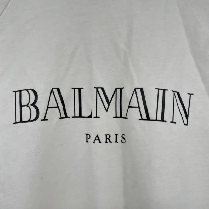 Balmain Balmain Cream Cotton Long Sleeve Sweatshirt 0089 Size M / US 6-8 / IT 42-44 - 5 Thumbnail
