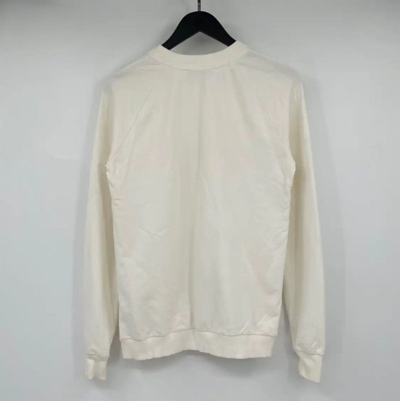 Balmain Balmain Cream Cotton Long Sleeve Sweatshirt 0089 Size M / US 6-8 / IT 42-44 - 2 Thumbnail