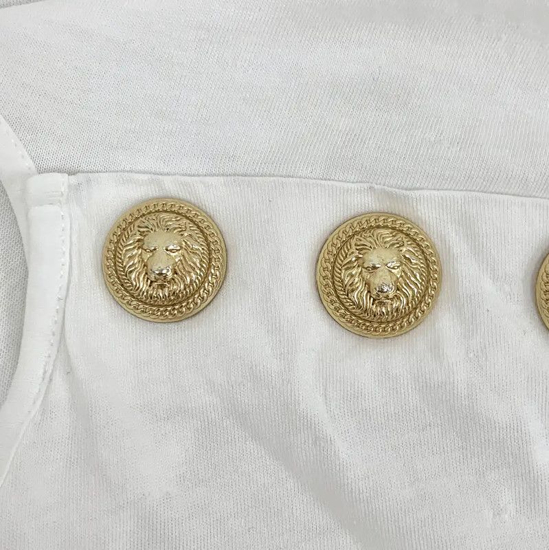Balmain Balmain White Cotton Women's T-shirt 0089 Size S / US 4 / IT 40 - 6 Thumbnail