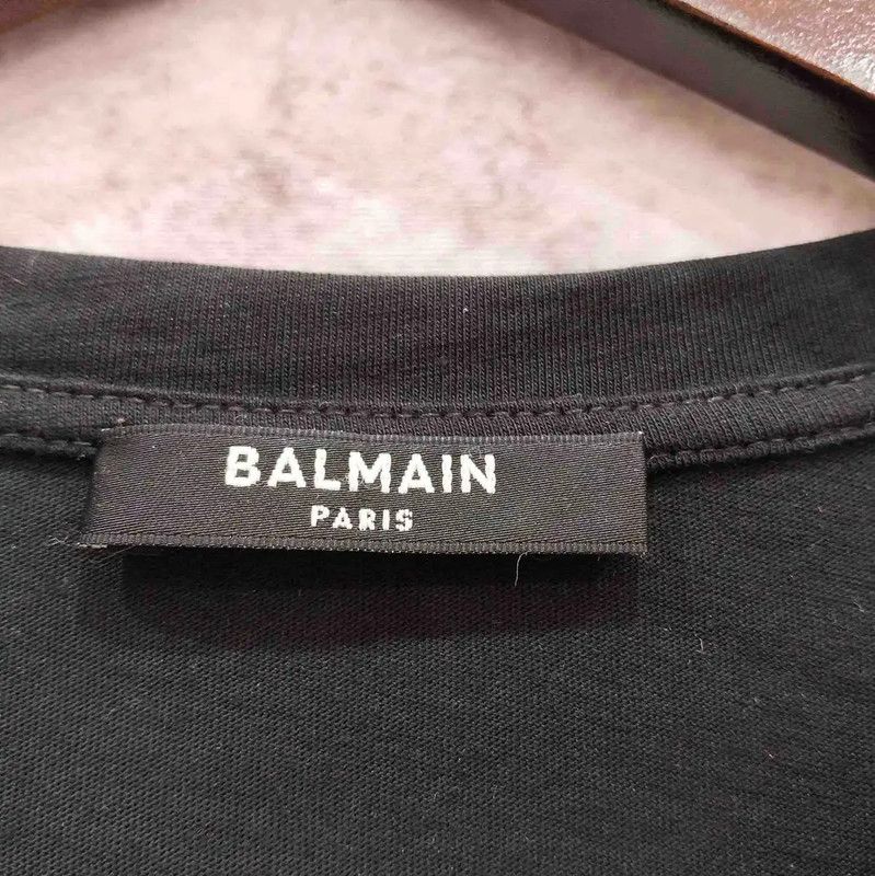 Balmain Balmain Women's Black Cotton Short Sleeve T-Shirt 0089 Size S / US 4 / IT 40 - 4 Thumbnail