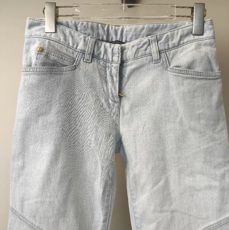 Balmain Balmain Light Blue Cotton Women's Jeans 0089 Size 24" / US 00 / IT 34 - 3 Thumbnail