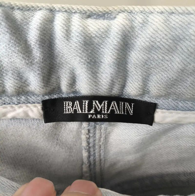 Balmain Balmain Light Blue Cotton Women's Jeans 0089 Size 24" / US 00 / IT 34 - 4 Thumbnail